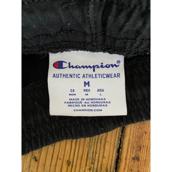Champion Mens Black Authentic Athleticwear Joggers M 100% Cotton Lounge Pants - Picture 4 of 8